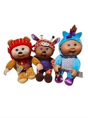 Cabbage Patch Kids 9" Cuties Bundle Lion Giraffe Unicorn Dolls